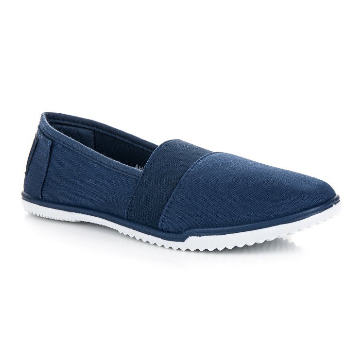 Mckeylor Navy blue textile slipons 1