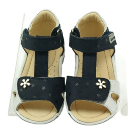Velcro sandals Bartuś 138 navy blue grey 4