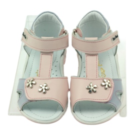 Leather girl sandals for Velcro 138 pink Bartuś grey 4 Leather girl sandals for Velcro 138 pink Bartuś grey 4