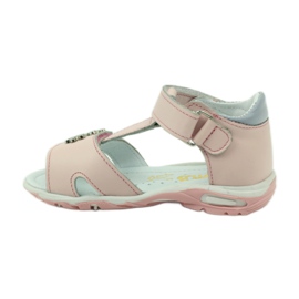 Sandals with Velcro Bartuś 138 pink grey 2
