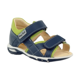 Velcro sandals Bartuś 137 navy blue green 1
