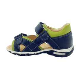 Velcro sandals Bartuś 137 navy blue green 2