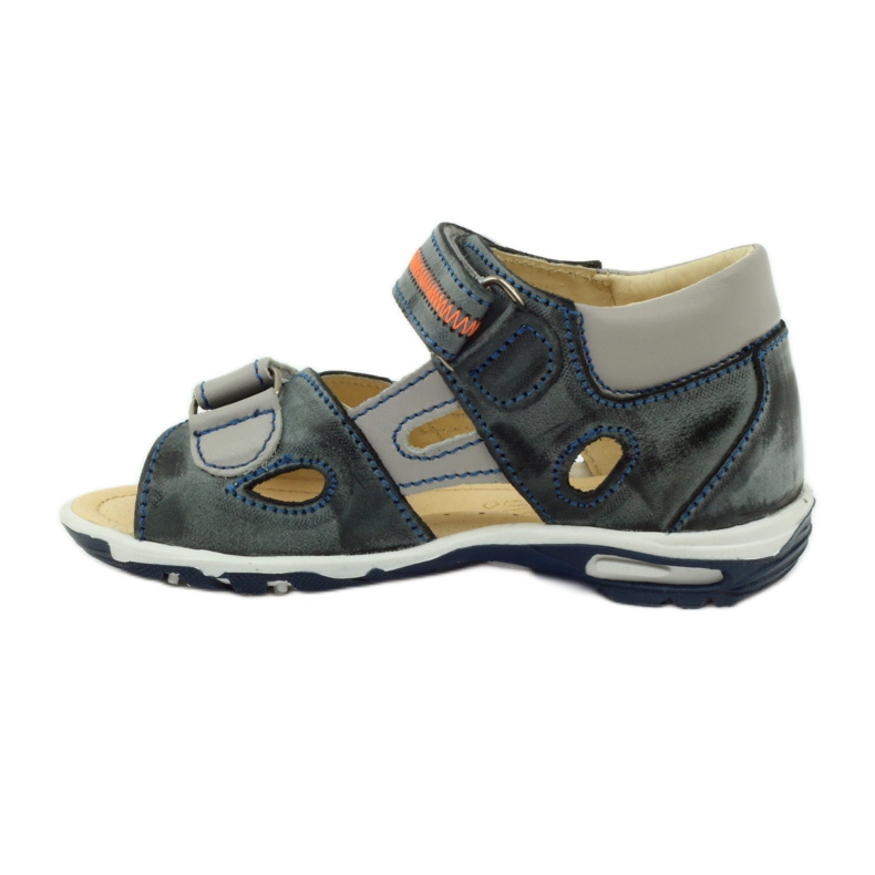 Sandals with Velcro Bartuś 119 dark gray grey 2