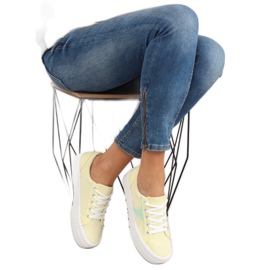 Yellow K1831401 Amarillo high-soled sneakers 2