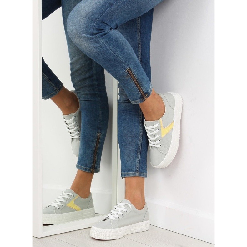 Gray Sneakers on a high sole K1831401 Gris grey 1