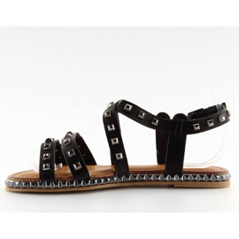 Black sandals with studs WL193 Black 2