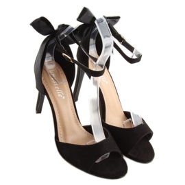 Black sandals on a high heel Z921-7SA-2 black 2