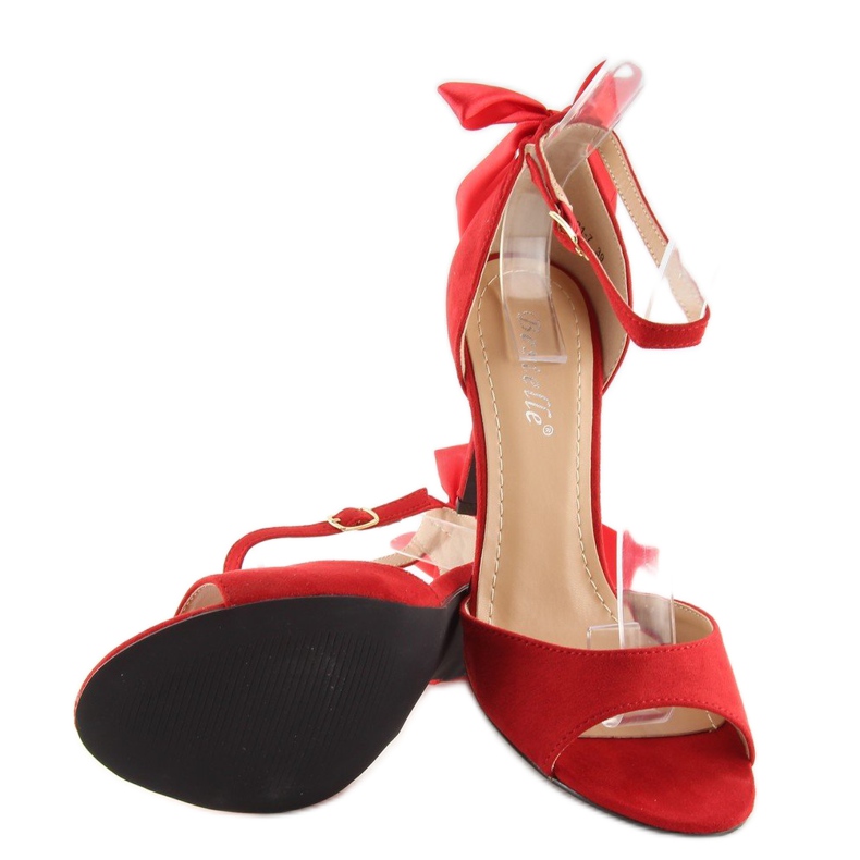 Red sandals on a high heel Z921-7SA-2 red 1