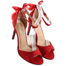 Red sandals on a high heel Z921-7SA-2 red 2