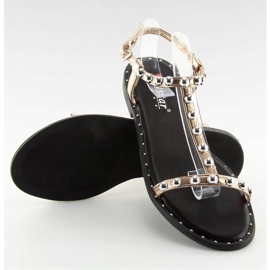 Sandals with pink studs DD88P Champagne 2