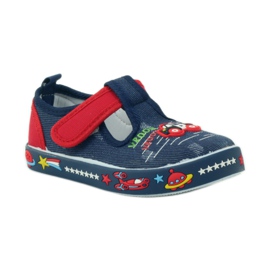 American Club American leather insole sneakers navy blue red 1