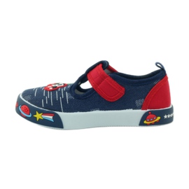 American Club American leather insole sneakers navy blue red 2