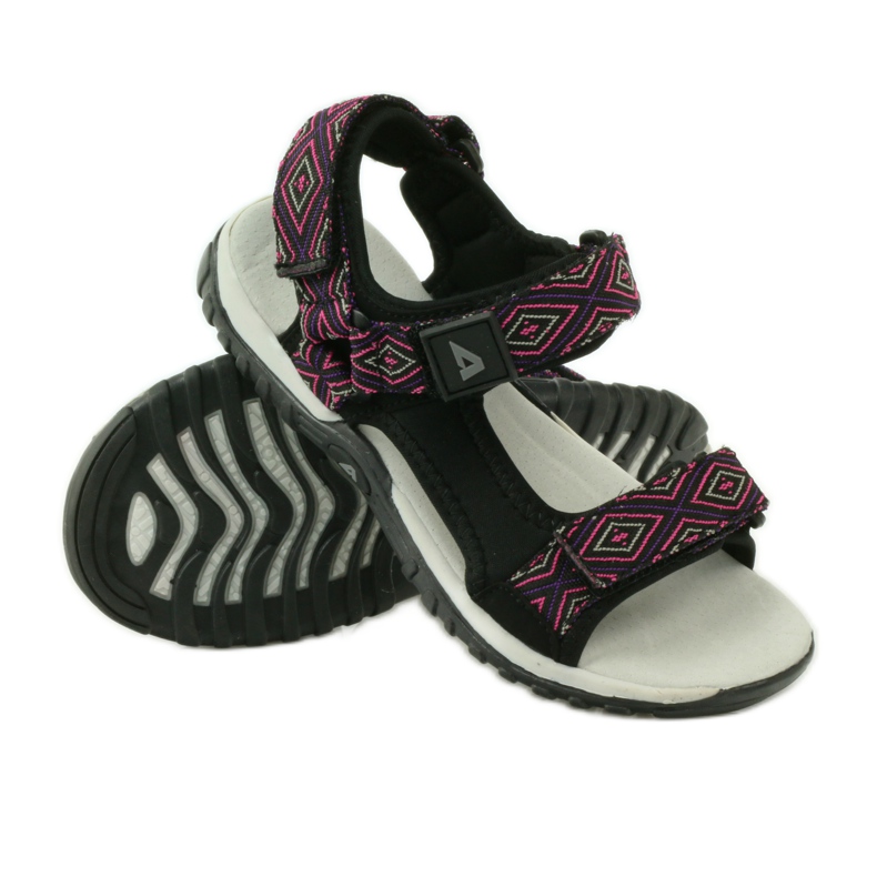 American Club Sandals with an American 6102 leather insert violet black 3