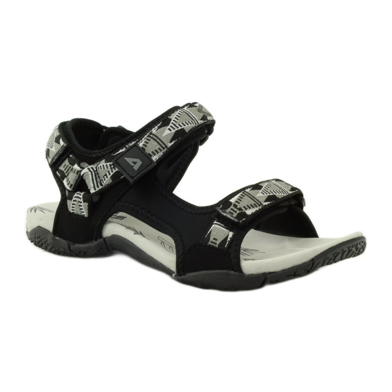 American Club Sandals with an American 6102 leather insert black grey 1