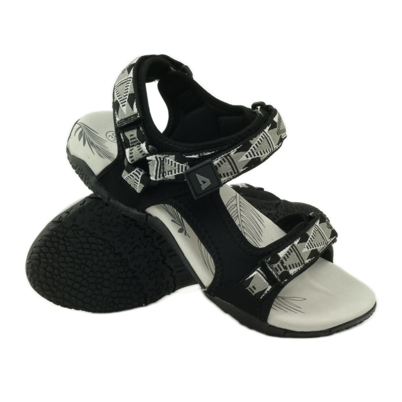 American Club Sandals with an American 6102 leather insert black grey 3