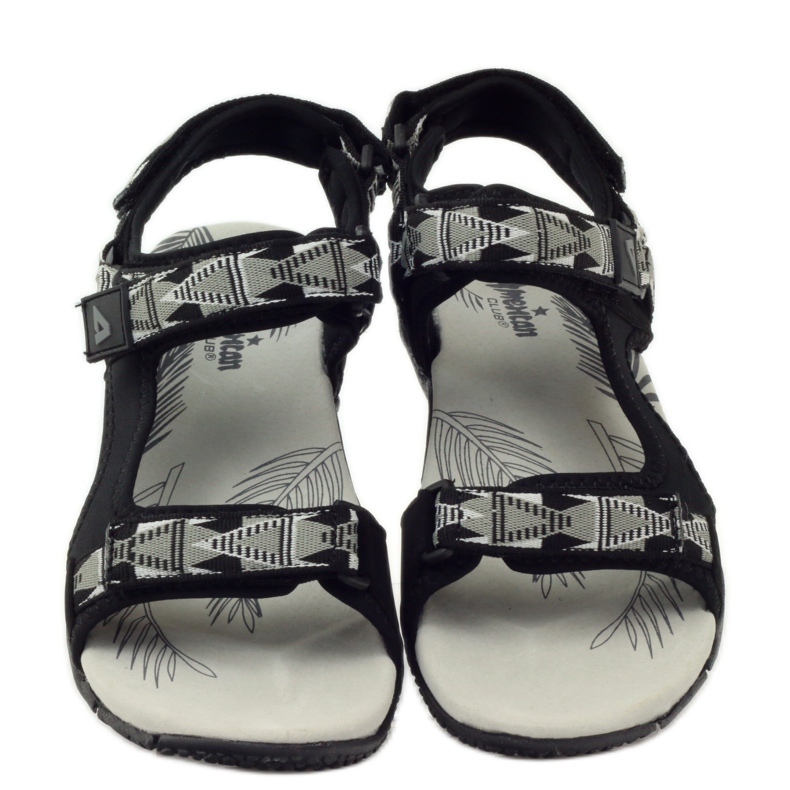 American Club Sandals with an American 6102 leather insert black grey 4