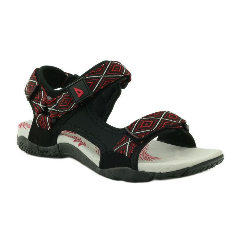 American Club Sandals with an American 6102 leather insert black red 1