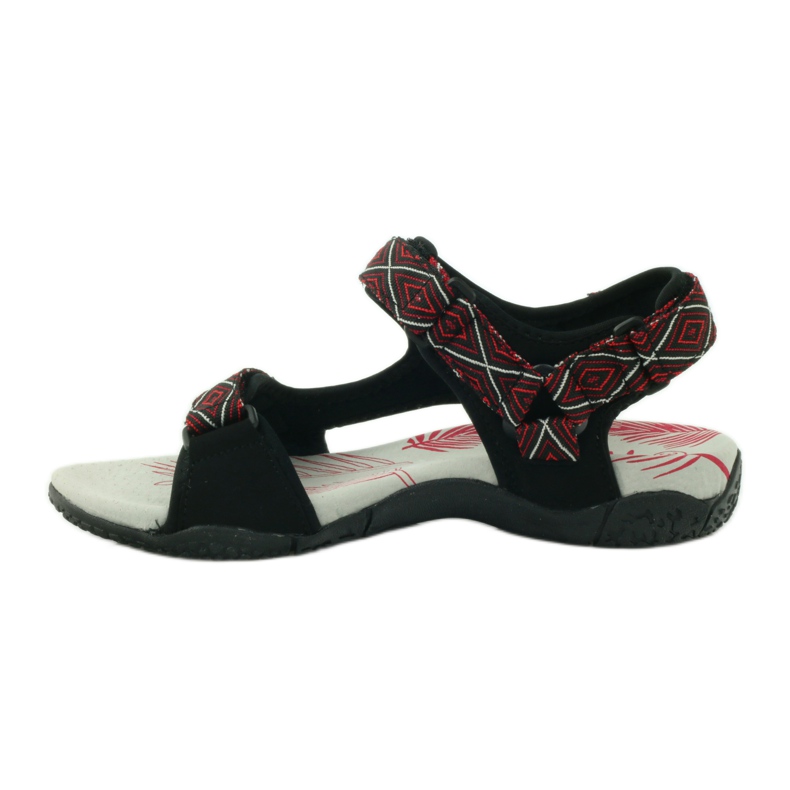 American Club Sandals with an American 6102 leather insert black red 2