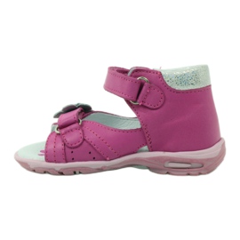 Ren But Leather girls' leather sandals with a flower 097 pink 2