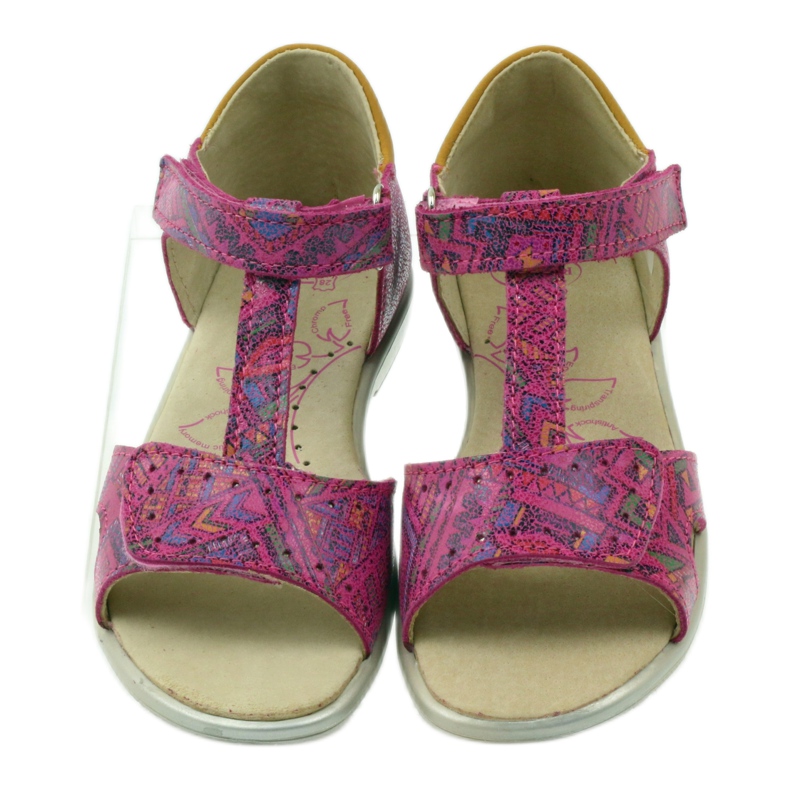 Velcro sandals Aztec pattern Ren But 3296 pink 4