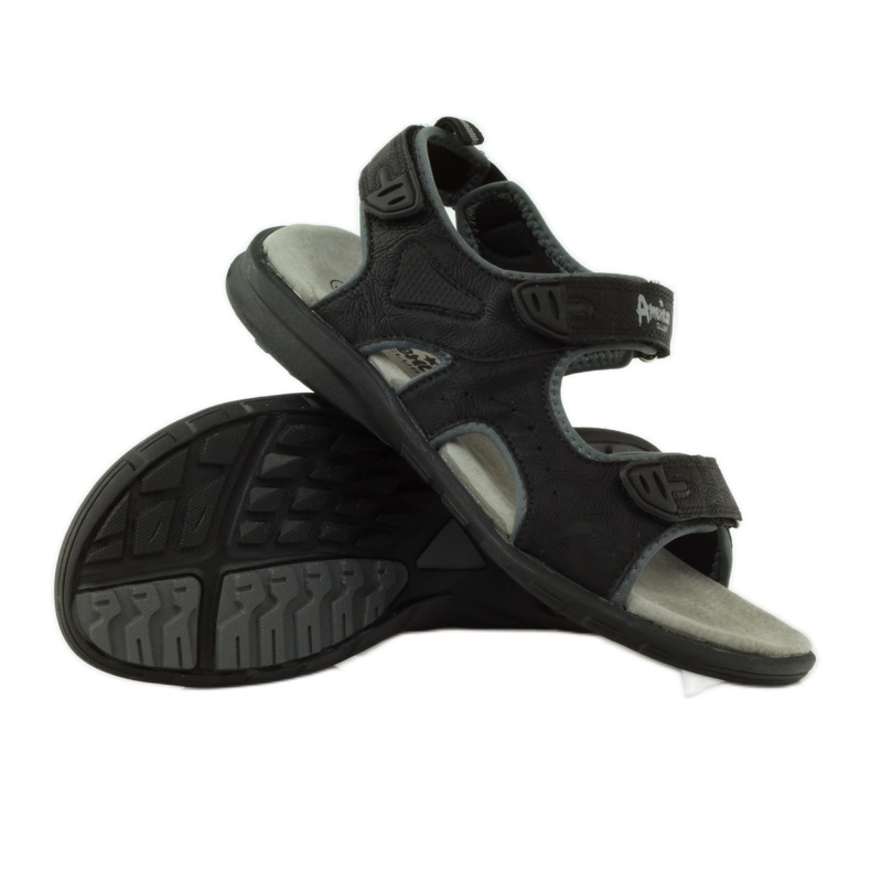 American Club Sandals with an American 1906 leather insert black 3