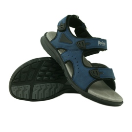 American Club Sandals with an American 1906 leather insert navy blue 3
