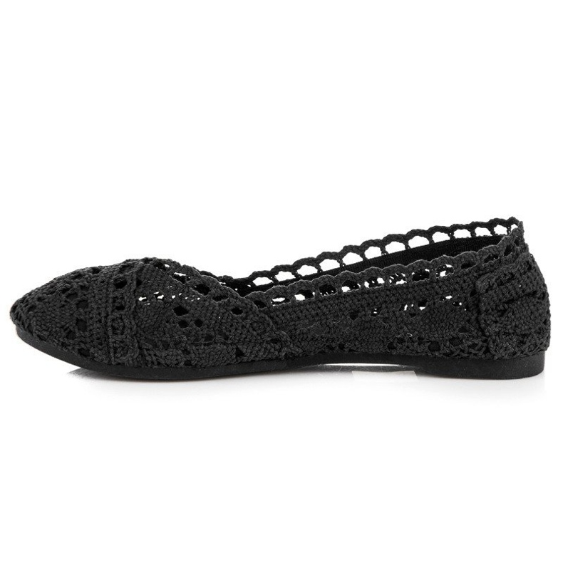 Seastar Black lace ballerinas 1