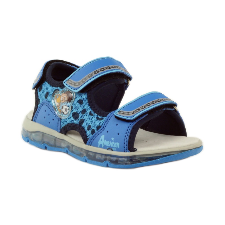 American Club American leather glowing sandals blue 1