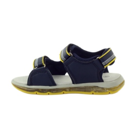 American Club American leather glowing sandals navy blue 2