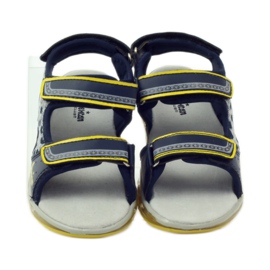 American Club American leather glowing sandals navy blue 4