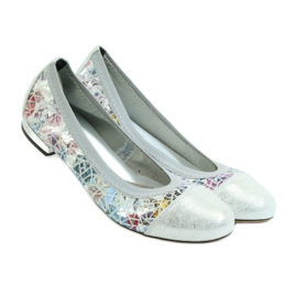 Women's ballerinas elastic Gamis 1402 gray grey multicolored 4
