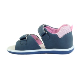 American Club Children's sandals with an American 87285 leather insert pink navy blue 2