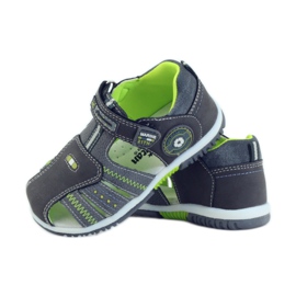American Club Children's sandals with an American 87290 leather insert green grey 3