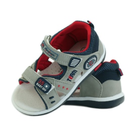 American Club Sandals with an American 87297 leather insert navy blue grey 3