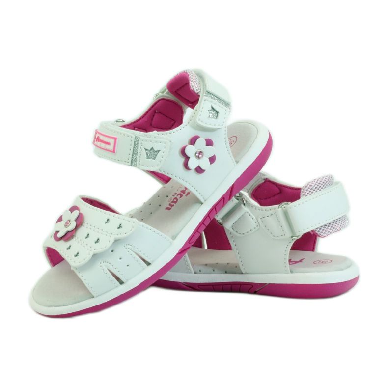 American Club Children's sandals with an American 93606 leather insert pink white 3 American Club Children's sandals with an American 93606 leather insert pink white 3