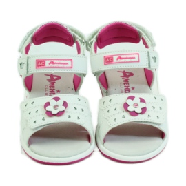 American Club Children's sandals with an American 93606 leather insert pink white 4 American Club Children's sandals with an American 93606 leather insert pink white 4