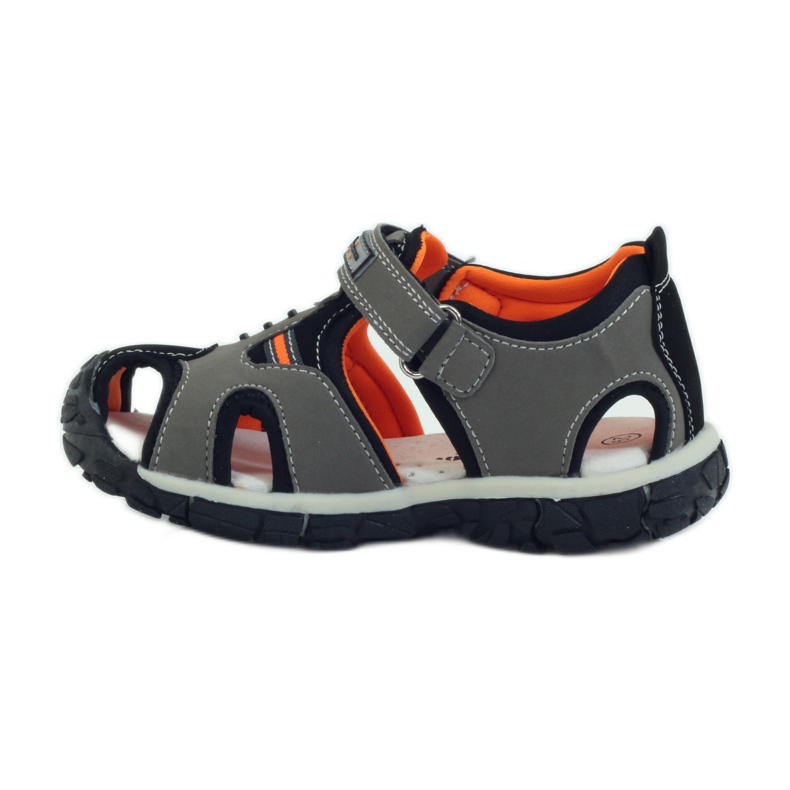 American Club Sandals with an American 93594 leather insert grey orange 2