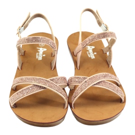American Club Sandal with cubic zirconia American 170430 pink 4
