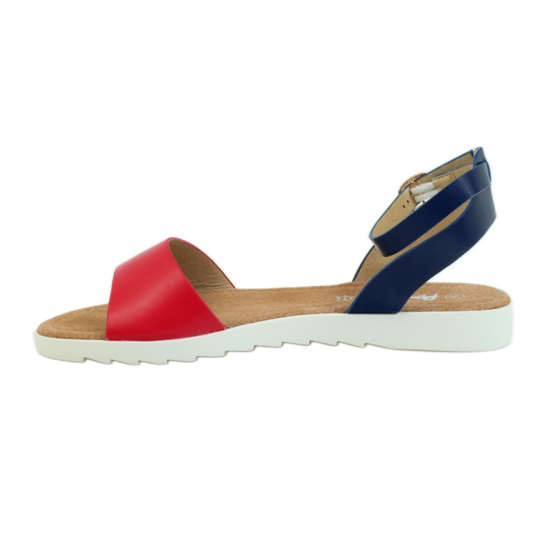 American Club American 170621 leather insole sandals red navy blue 2 American Club American 170621 leather insole sandals red navy blue 2