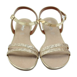 American Club 052 gold glitter sandals golden 4 American Club 052 gold glitter sandals golden 4