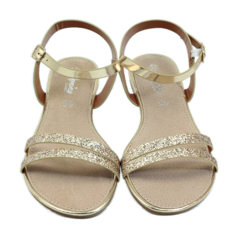 American Club 052 gold glitter sandals golden 4 American Club 052 gold glitter sandals golden 4
