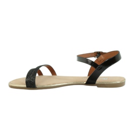 American Club Black American 052 glitter sandals 2