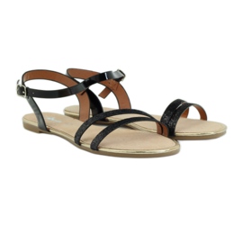 American Club Black American 052 glitter sandals 3