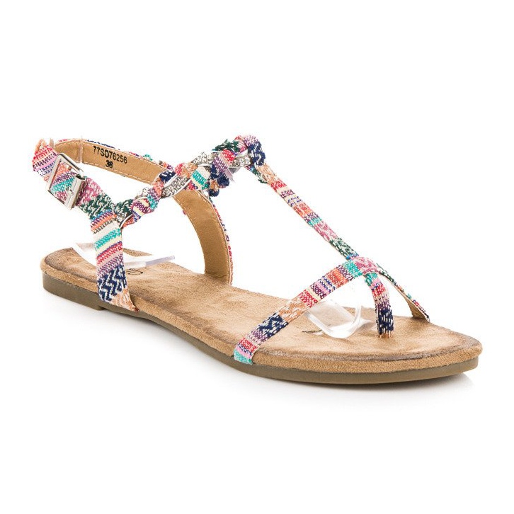 Evento Sandals with an ethnic pattern multicolored 1