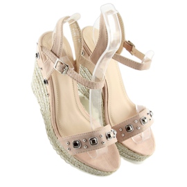 Pink Espadrilles on wedges pink TS-2730 Pink 2