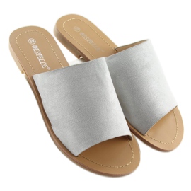 H8-116 Gray straight gray slippers grey 2