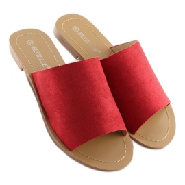 Straight red slippers H8-116 Red 2