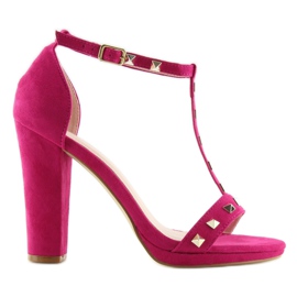 Sandals on the post fuchsia A03 fuchsia pink 1