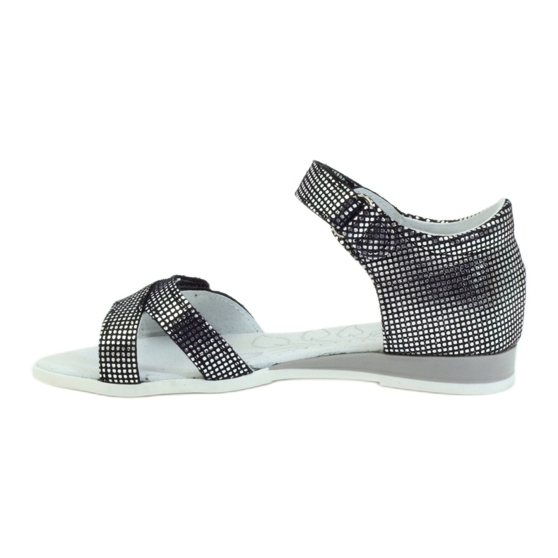 Sandals silver dots Ren But 4333 black grey 2 Sandals silver dots Ren But 4333 black grey 2