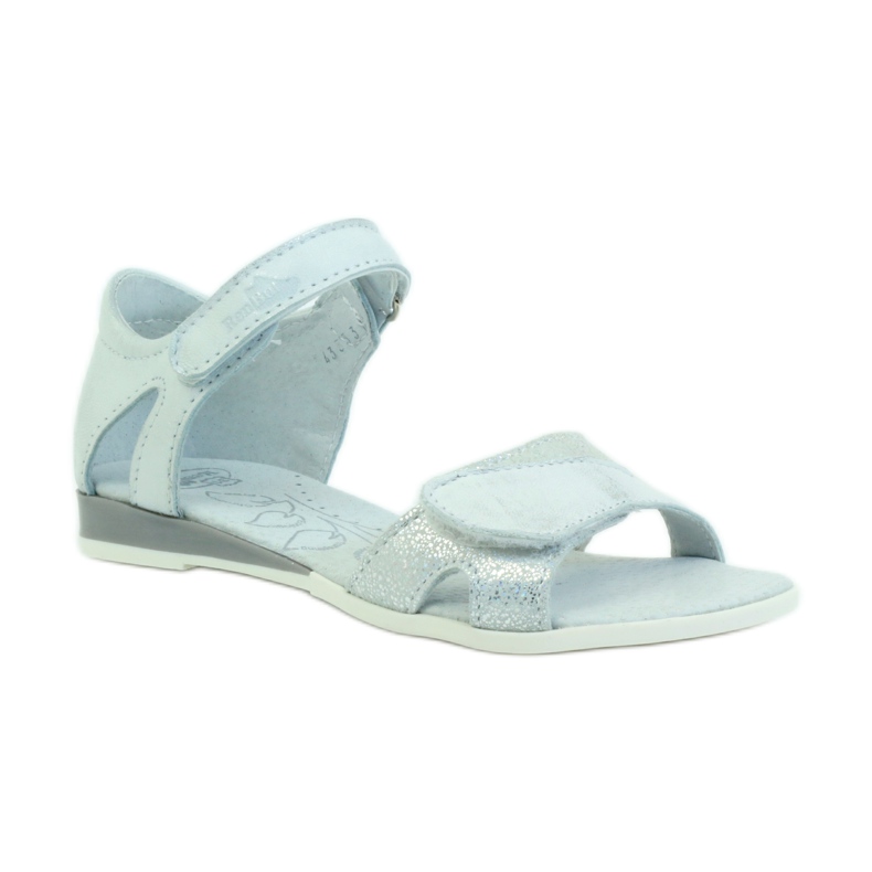 White and silver sandals Ren But 4333 grey 1